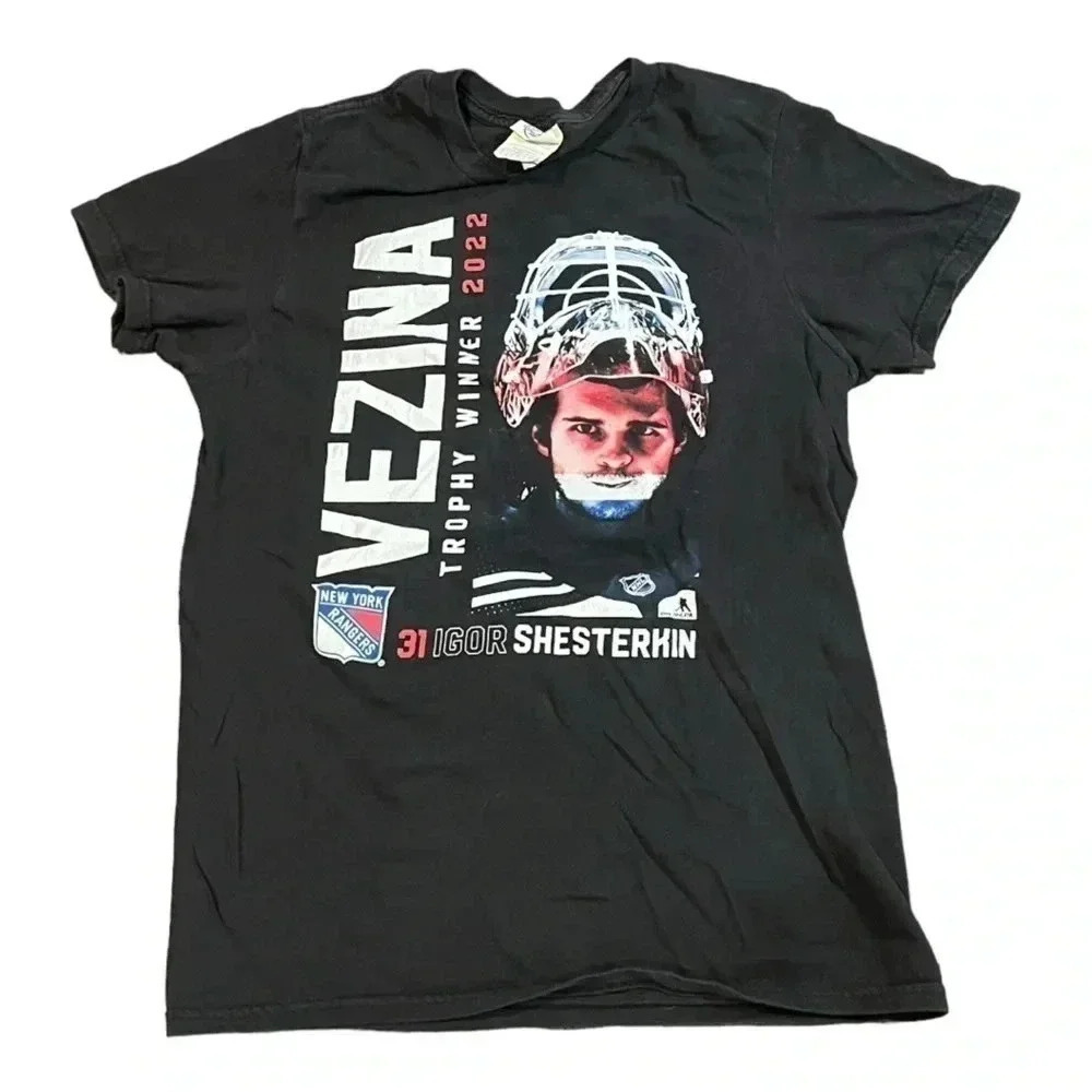 Men’s size S NY Rangers Igor Shesterkin tee short black GUC